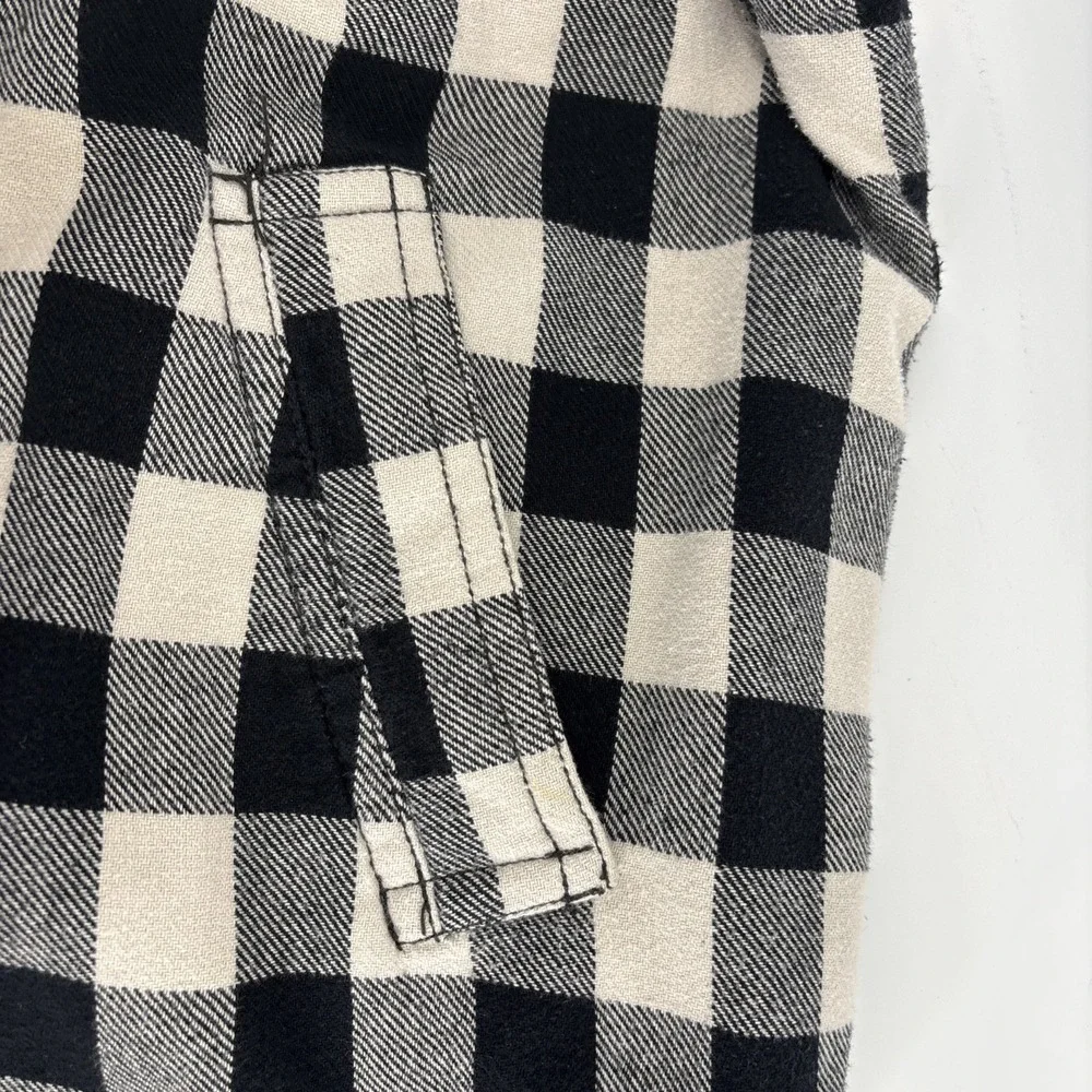 American Eagle Outfitters Flannel Jacket‎ Mens XL Plaid Sherpa Lined Hooded Y2K